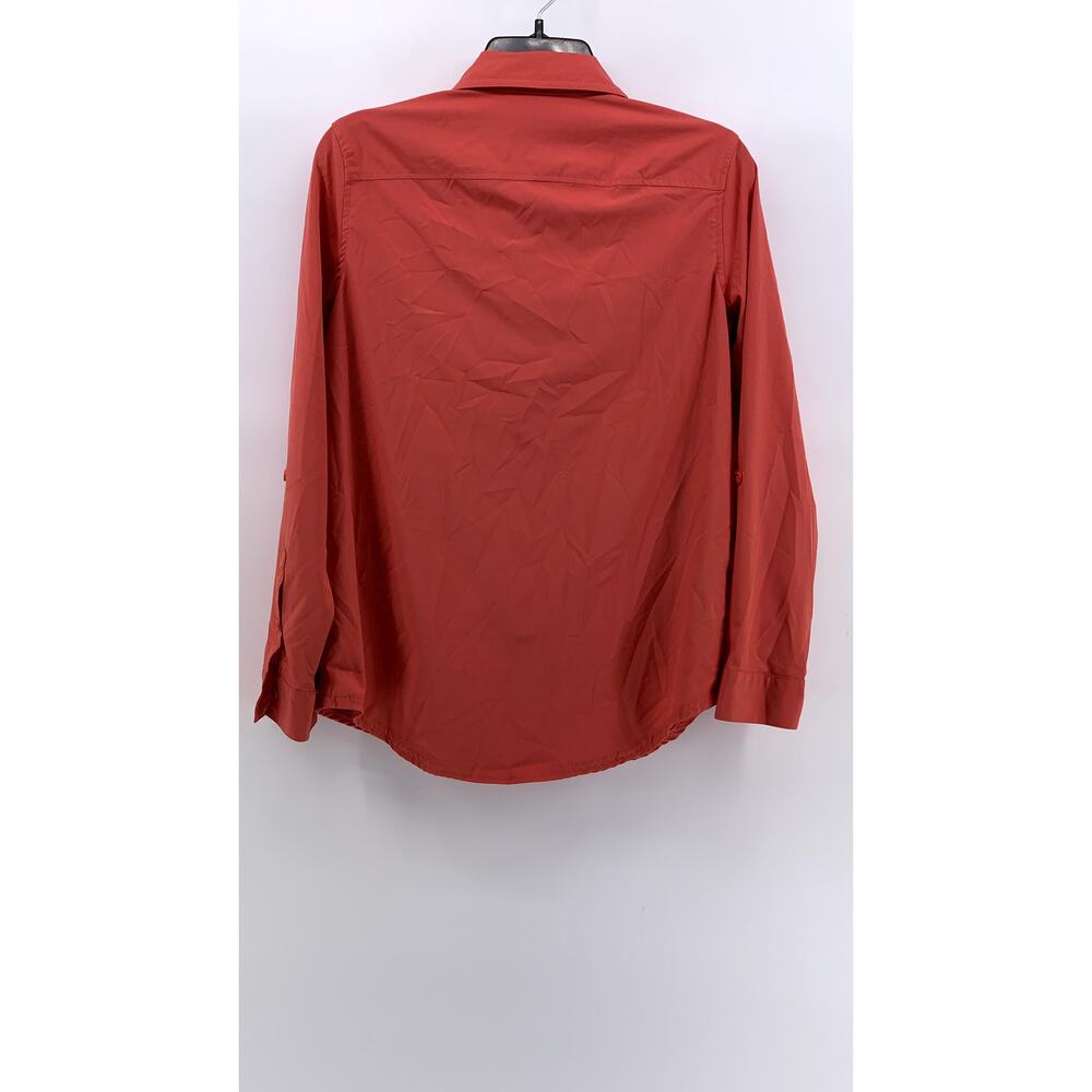 EDDIE BAUER Women's Red Classic-Fit Button-Up Long Sleeve Top SZ S - Picture 2 of 10